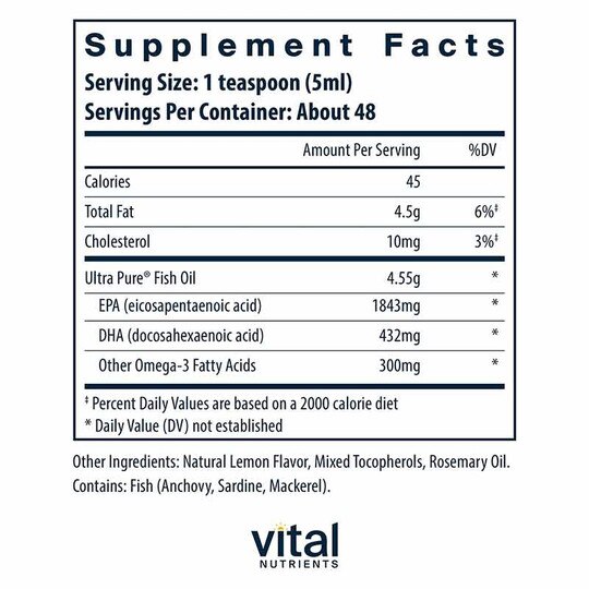 Ultra Pure Fish Oil 2600, 8 Oz, VTN