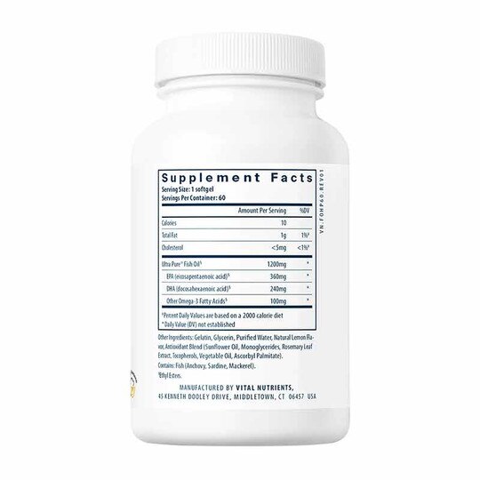 Ultra Pure Fish Oil 700 Enteric, 90 Enteric Coated Caps, VTN