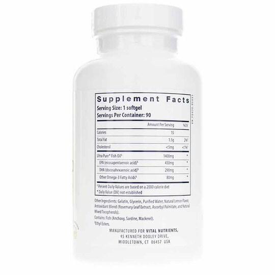 Ultra Pure Fish Oil 800, 90 Softgels, VTN