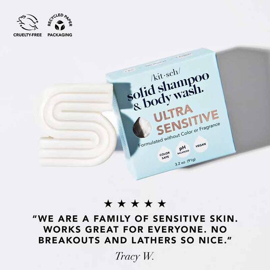 Ultra Sensitive Shampoo & Body Wash Bar, 3.2 Oz, KT