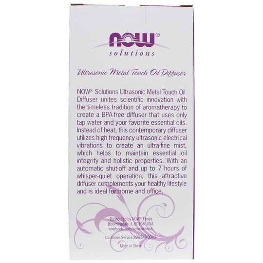 Ultrasonic Metal Touch Oil Diffuser, 1 Piece(s), NOW