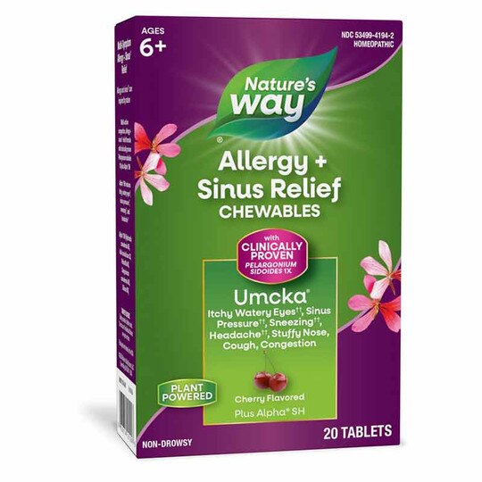 Umcka Allergy + Sinus, 20 Chewable Tablets, NWA