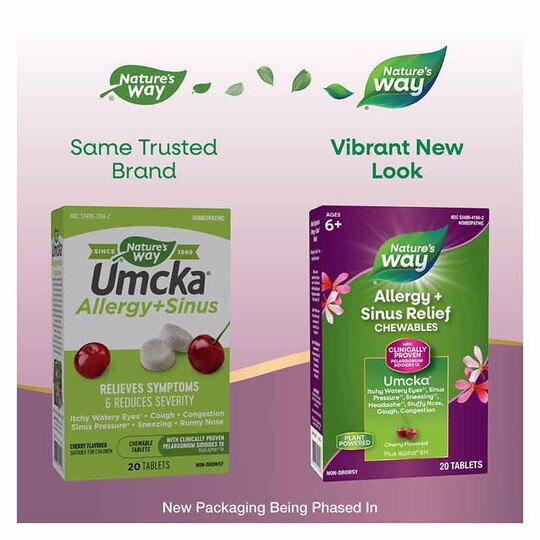 Umcka Allergy + Sinus, 20 Chewable Tablets, NWA