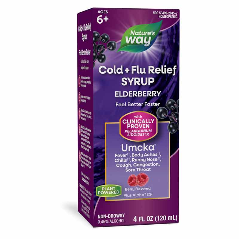 Umcka Cold + Flu Elderberry Syrup, Natures Way