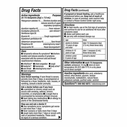 Umcka Cold + Flu Elderberry Syrup, 4 Oz, NWA