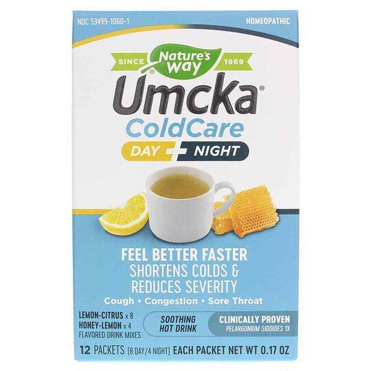 Umcka ColdCare Day + Night Drink Mix, 12 Packets, NWA