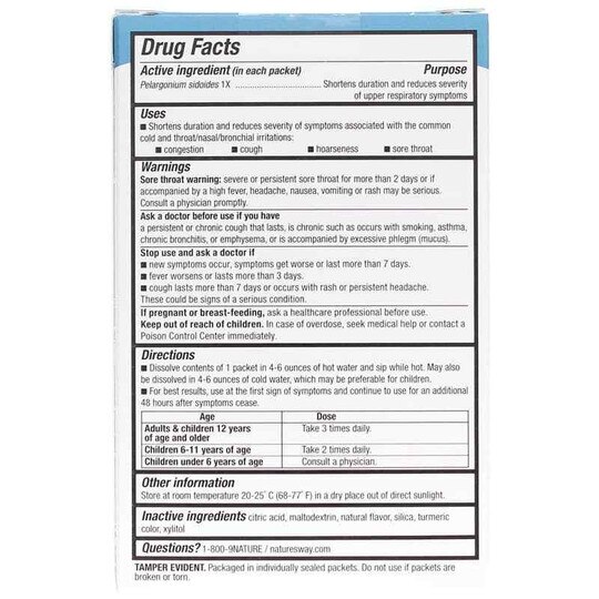 Umcka ColdCare Drink Mix Lemon Flavor, 10 Packets, NWA