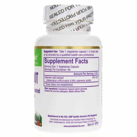 Valerian Root, 60 Veg Capsules, PHE