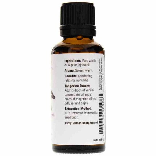 Vanilla Essential Oil in Jojoba, 1 Oz, NOW
