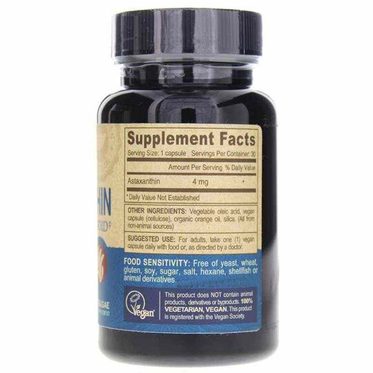 Vegan Astaxanthin 4 Mg, 30 Veg Tablets, DN