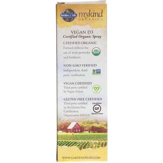 Vegan D3 1,000 IU Organic Spray Vanilla, 2 Oz, GOLM