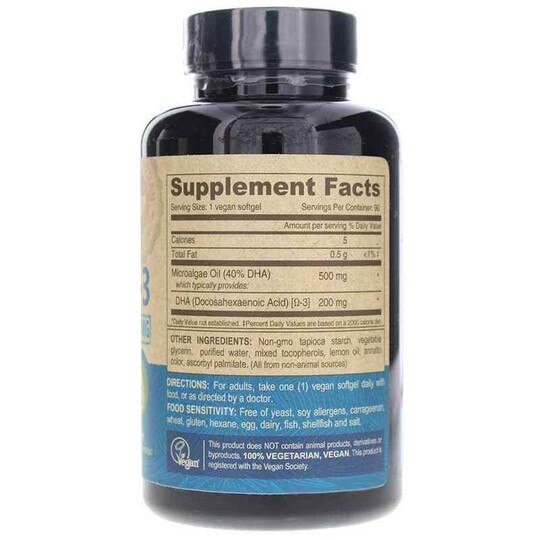 Vegan Omega-3 DHA, 90 Vegan Softgels, DN