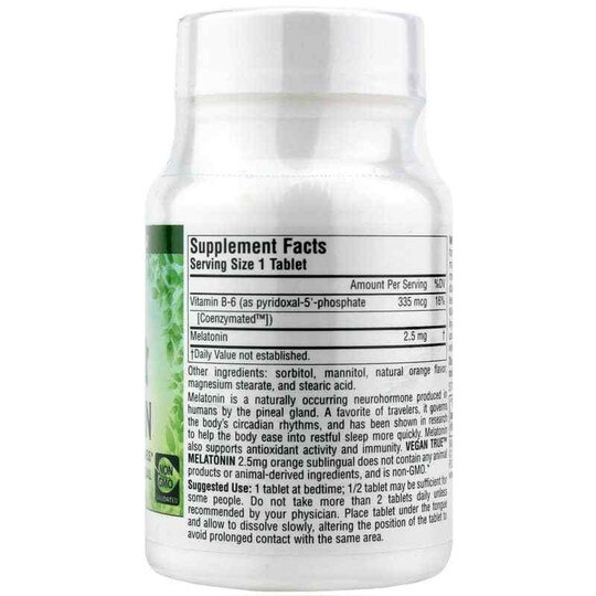 Vegan True Melatonin 2.5 Mg Orange Lozenges, 60 Tablets, SNN