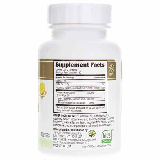 Vegan Ultra Omega-3 EPA DHA w/ Vitamin D, 60 Softgels, SPE
