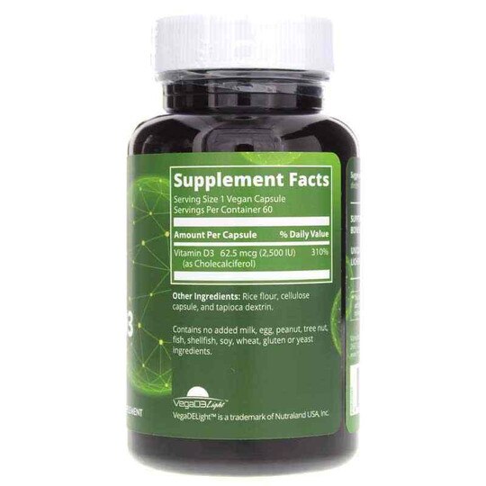 Vegan Vitamin D3 2,500 IU, 60 Vegan Capsules, MRM
