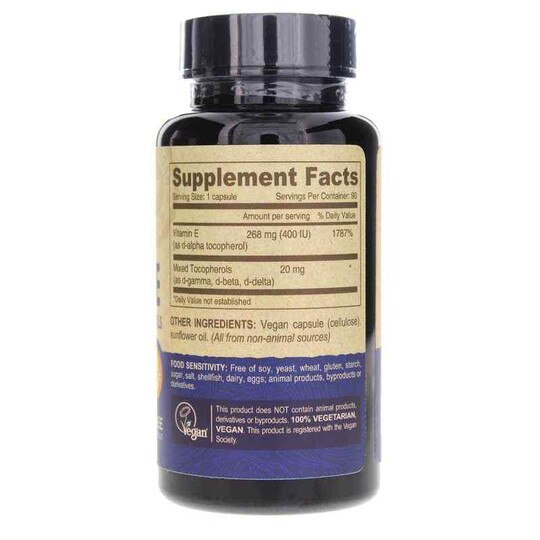 Vegan Vitamin E with Mixed Tocopherols, 90 Vegan Capsule, DN