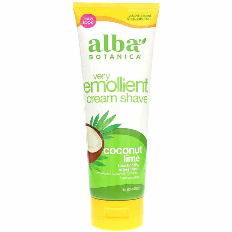 Very Emollient Cream Shave Coconut, Alba Botanica