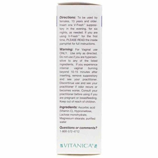 V-Fresh Pro, 6 Suppositories, VTAP
