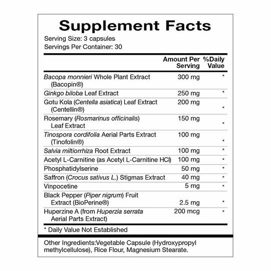Vibrant Mind, 90 Capsules, NHP