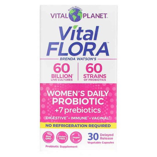 Vital Flora Women's Daily Probiotic + Prebiotics Shelf Stable, VTP
