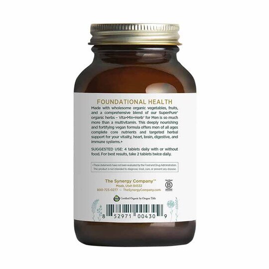 Vita-Min-Herb Men's Multivitamin Tablets, 120 Tablets, PSY