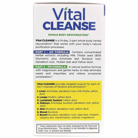 Vital CLEANSE 14-Day Whole Body Rejuvenation, 2 Products, VTP