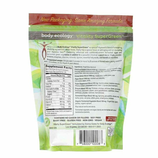 Vitality Super Green Powder, 9.7 Oz, BOE