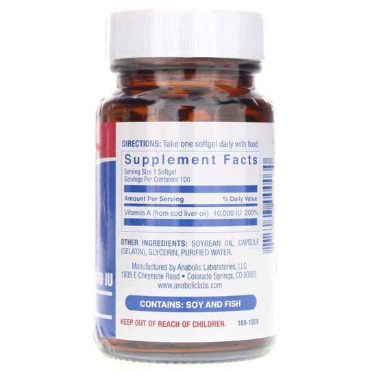 Vitamin A 10,000 IU, 100 Softgels, ANL