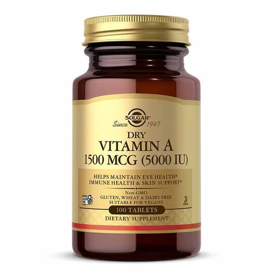 Vitamin A 1500 Mcg Dry, 100 Tablets, SLG