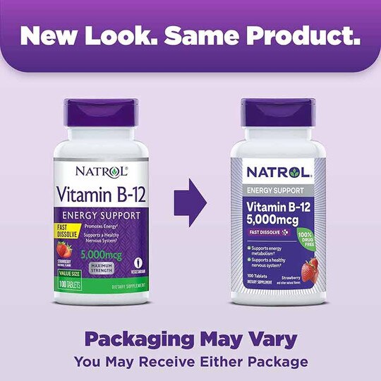 Vitamin B-12 5000 Mcg Fast Dissolve, 100 Tablets, NTR