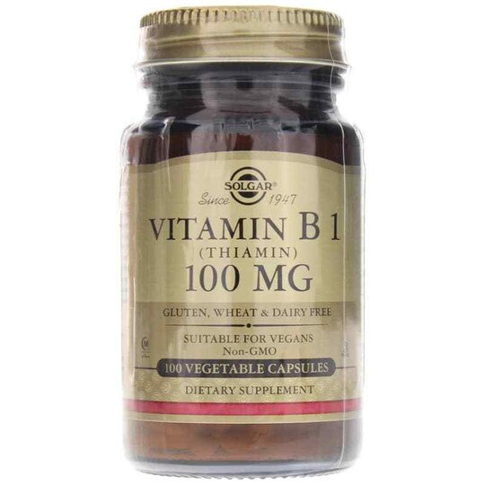 Vitamin B 1 Thiamin 100 Mg, 100 Veg Capsules, SLG