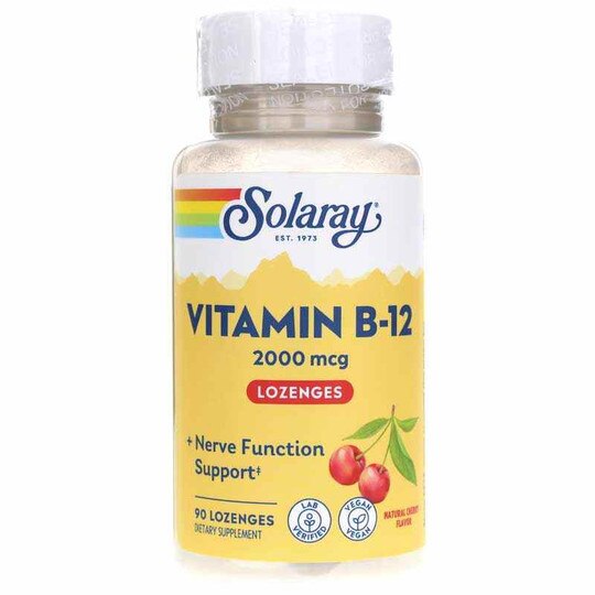 Vitamin B-12 2000 Mcg in Natural Cherry Flavor, 90 Subl, SLR
