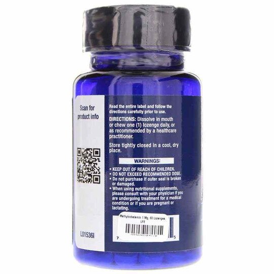 Vitamin B12 Methylcobalamin 1 Mg, 60 Lozenges, LFE