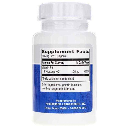 Vitamin B6 100 Mg, 100 Capsules, PGL