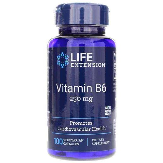 Vitamin B6 250 Mg, 100 Veg Capsules, LFE