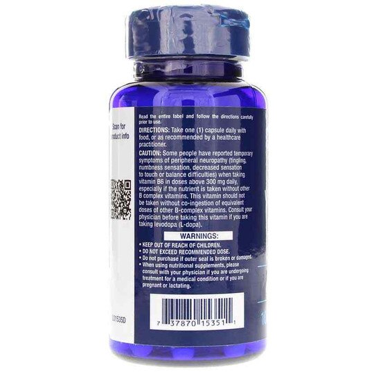 Vitamin B6 250 Mg, 100 Veg Capsules, LFE