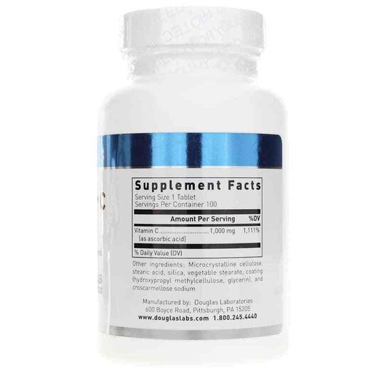Vitamin C 1,000 Mg, 100 Tablets, DGL