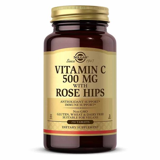 Vitamin C 500 Mg with Rose Hips, 250 Tablets, SLG