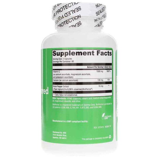 Vitamin C Concepts Buffered, 120 Veg Capsules, NHC