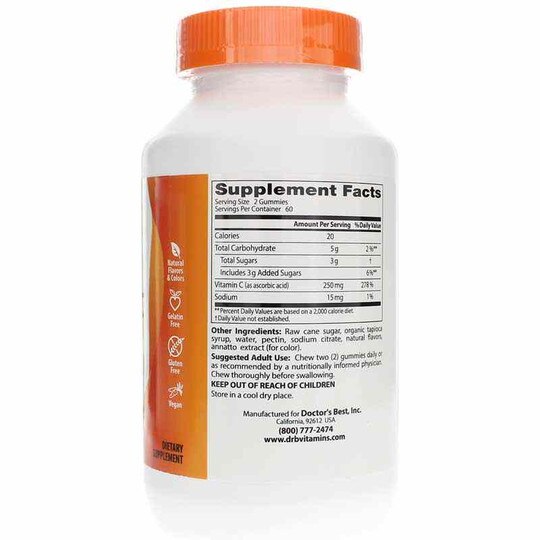 Vitamin C Gummies 250 Mg Orange Bliss, 120 Gummies, DRB