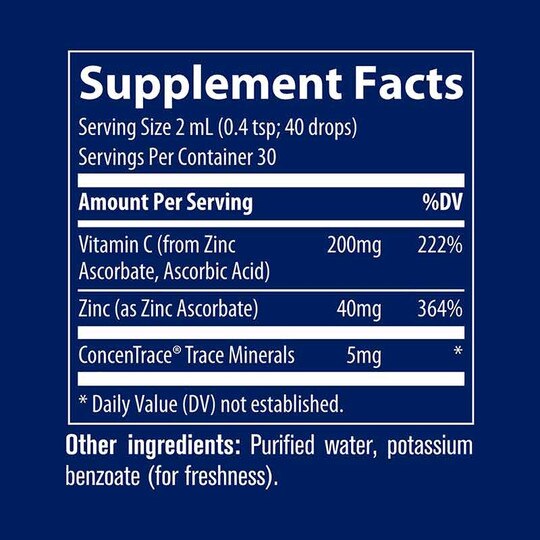Vitamin C + Ionic Zinc, 2 Oz, TMR