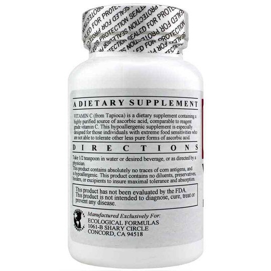 Vitamin C Powder from Tapioca, 150 Grams, ECF