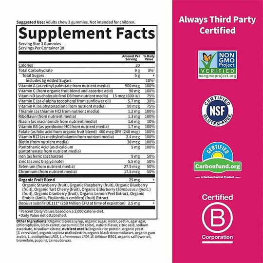 Vitamin Code Gummies Women's Multi, 90 Gummies, GOL