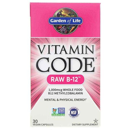 Vitamin Code Raw B-12 1,000 Mcg, 30 Veg Capsules, GOL