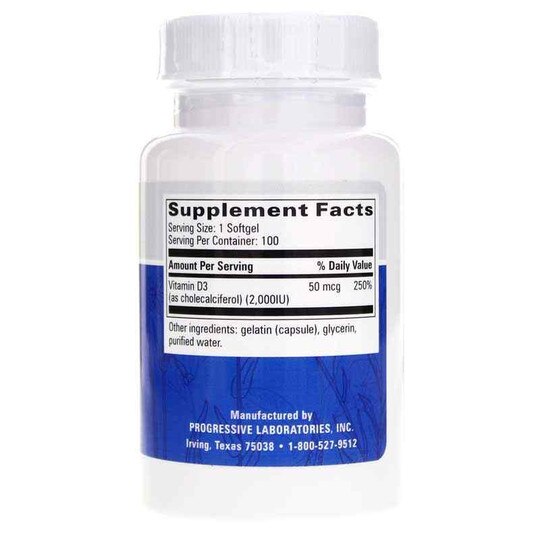 Vitamin D 2000 IU, Progressive Labs