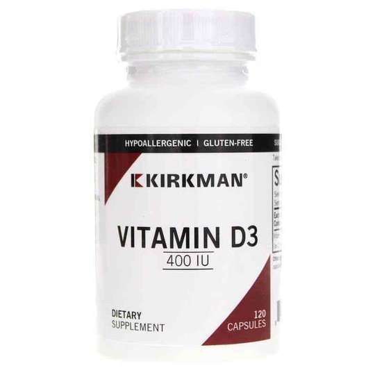 Vitamin D-3 400 IU Capsules, 120 Capsules, KRK