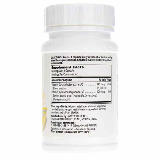 Vitamin D Plus K, 60 Veg Capsules, KL