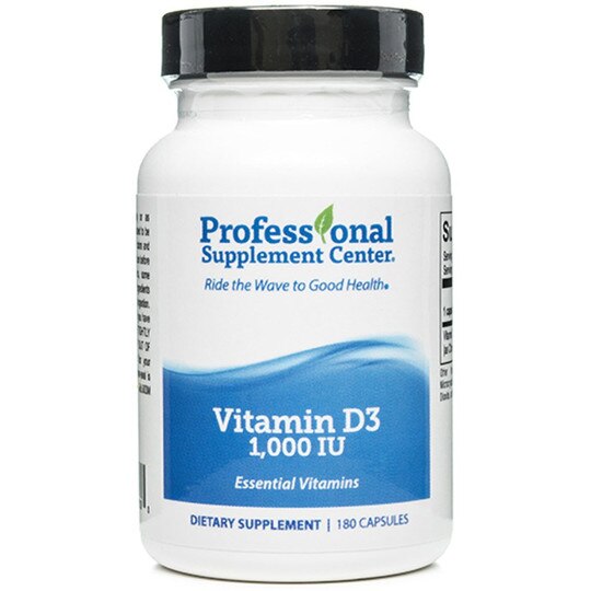 Vitamin D3 1,000 IU, 180 Capsules, PSC