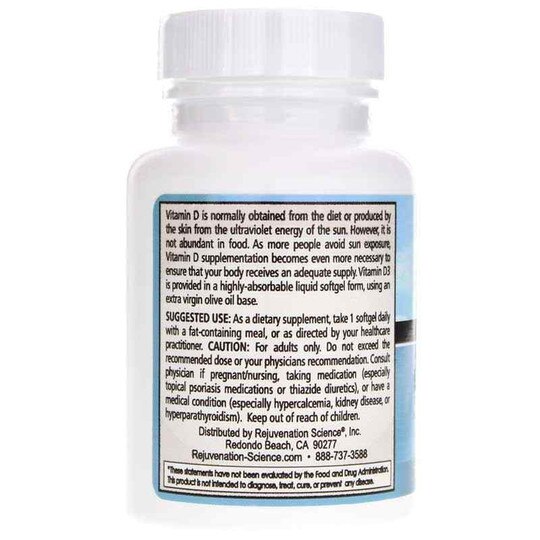 Vitamin D3 10000 IU, 120 Softgels, FJS