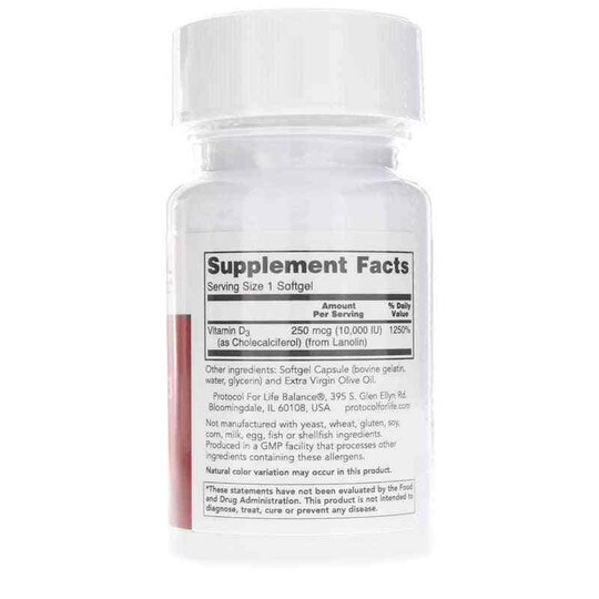 Vitamin D3 10,000 IU, 120 Softgels, PFLB